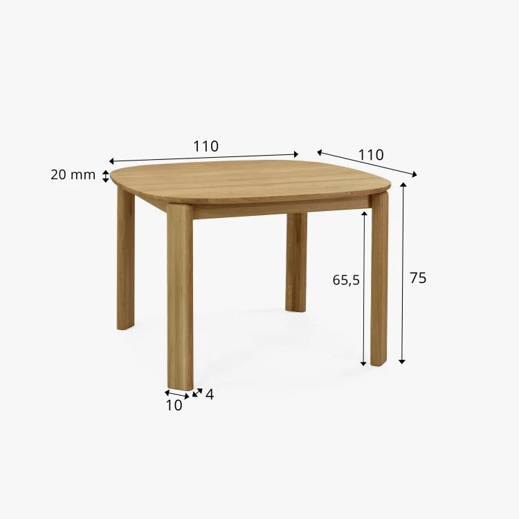 Table de salle à manger ronde à rallonges en chêne massif « Victoria » | NordicStory
