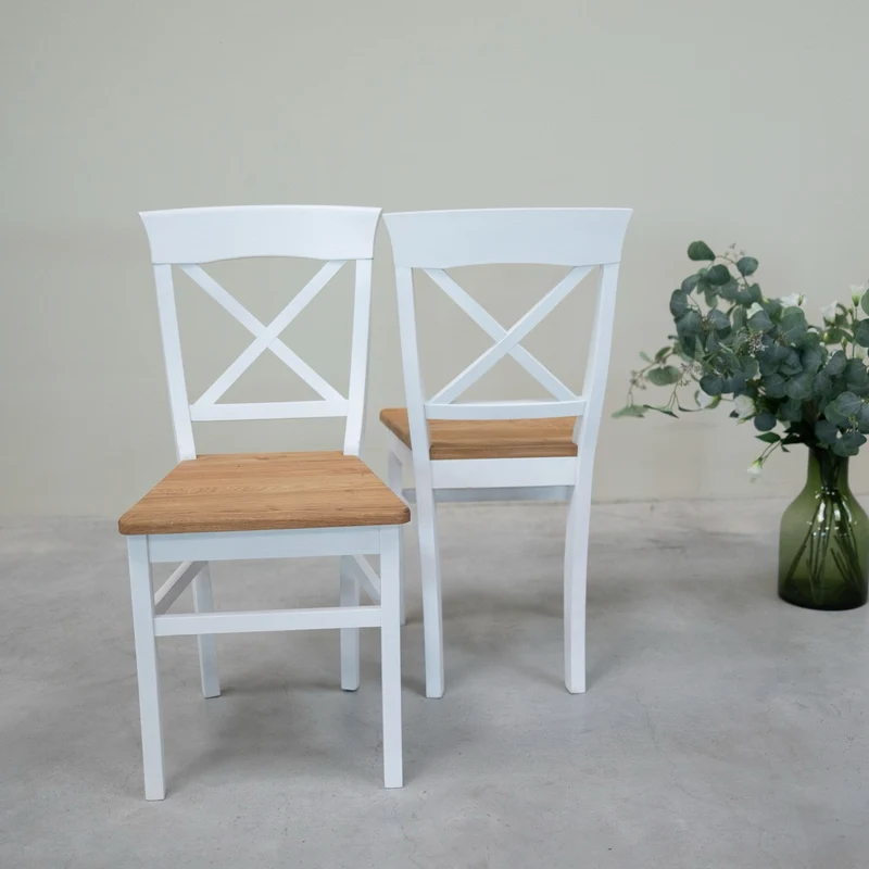 Lot de 2 ou 4 chaises de salle à manger en bois massif Lausanne | NordicStory