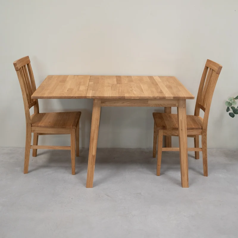 Table de salle à manger carrée à rallonges en chêne massif TOMAS | NordicStory