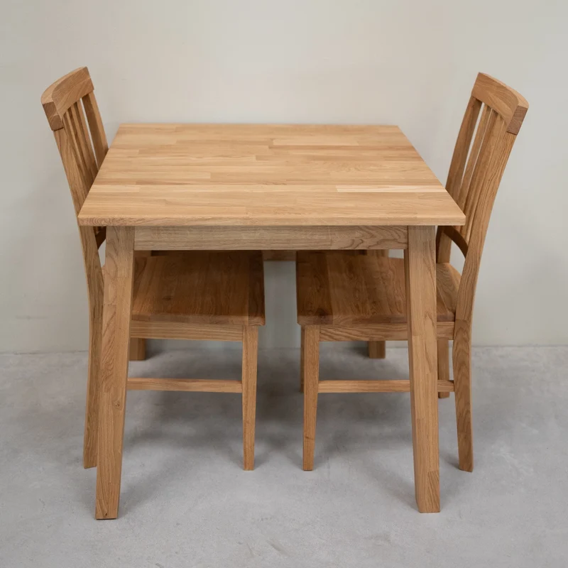 Table de salle à manger carrée à rallonges en chêne massif TOMAS | NordicStory