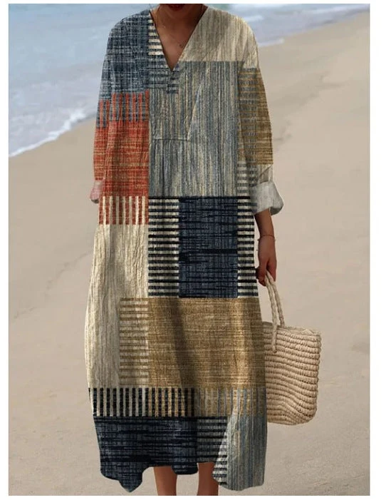 Marie™ | Printed round neck dress