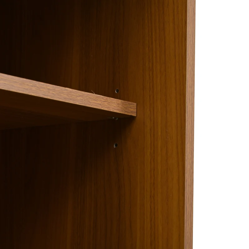 Buffet effet bois 2 portes coulissantes en rotin L100/H90/P37cm VISIENS