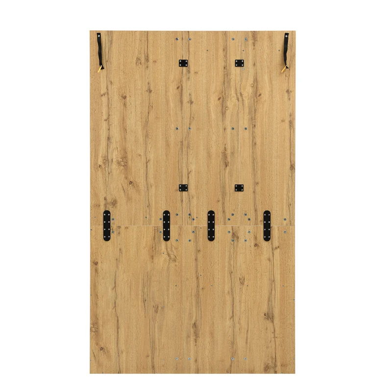 Vestiaire à l'entrée effet bois avec miroir, banc, porte-manteau et meuble de à chaussures 2 portes 1 tiroir SIROCCOWHIS