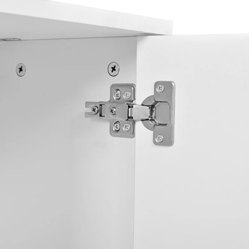 Vestiaire à l'entrée 3 pièces avec miroir, LED, porte-manteau et meuble à chaussures, blanc/naturel, 105x25x151.5 cm MERIDIANVEX