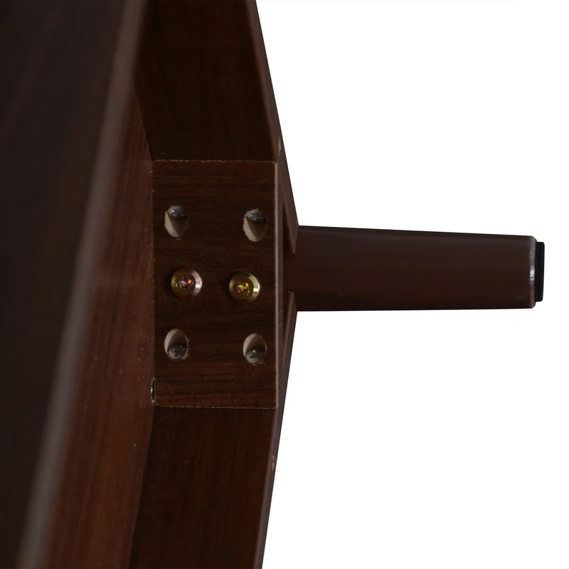 Meuble TV effet bois noyer et 3 portes en rotin 2 tiroirs 190x40x52 cm TERRALON