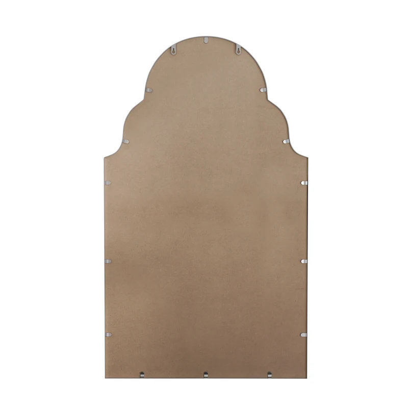 Miroir mural rectangulaire 61x101 cm, cadre en métal argenté, design moderne, idéal pour salle de bain, chambre ou salon IGNIMBDUST
