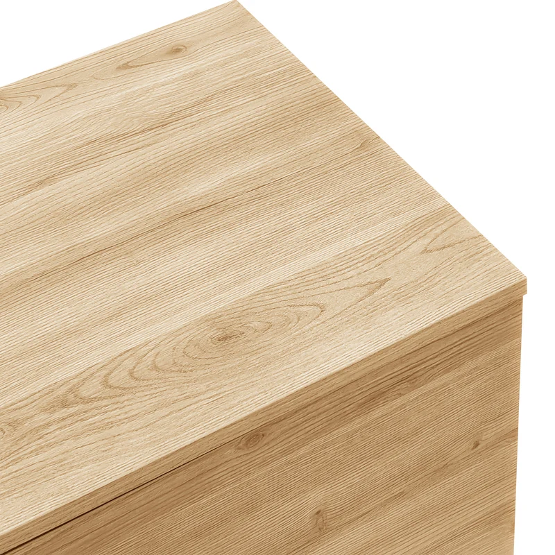Meuble TV industriel au design bois et noir avec tiroirs diverses fonctions de rangement aspect unique L172cm VRAASTRIK
