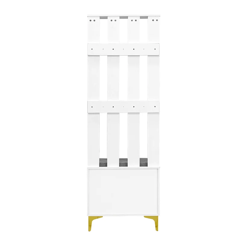 Vestiaires à l'entrée et meuble à chaussures avec banc et coussins, 2 tiroirs et 4 portes SCROCON