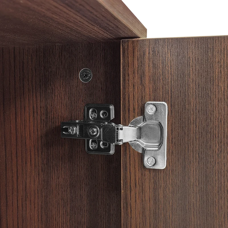 Meuble TV effet bois noyer motifs linéaires sculptés avec élairage LED 200*35*53cm SCRACOKS