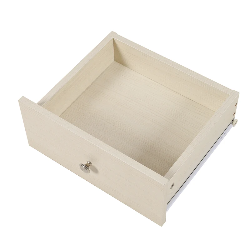 Buffet blanc ondulé avec 3 tiroirs 2 portes coulissantes et pieds en bois massif GLAND