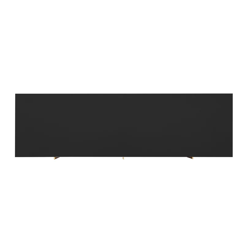 Buffet haut avec 3 portes noir mat motif de forme U H81/B138/T40 CRUUGREN BLACK