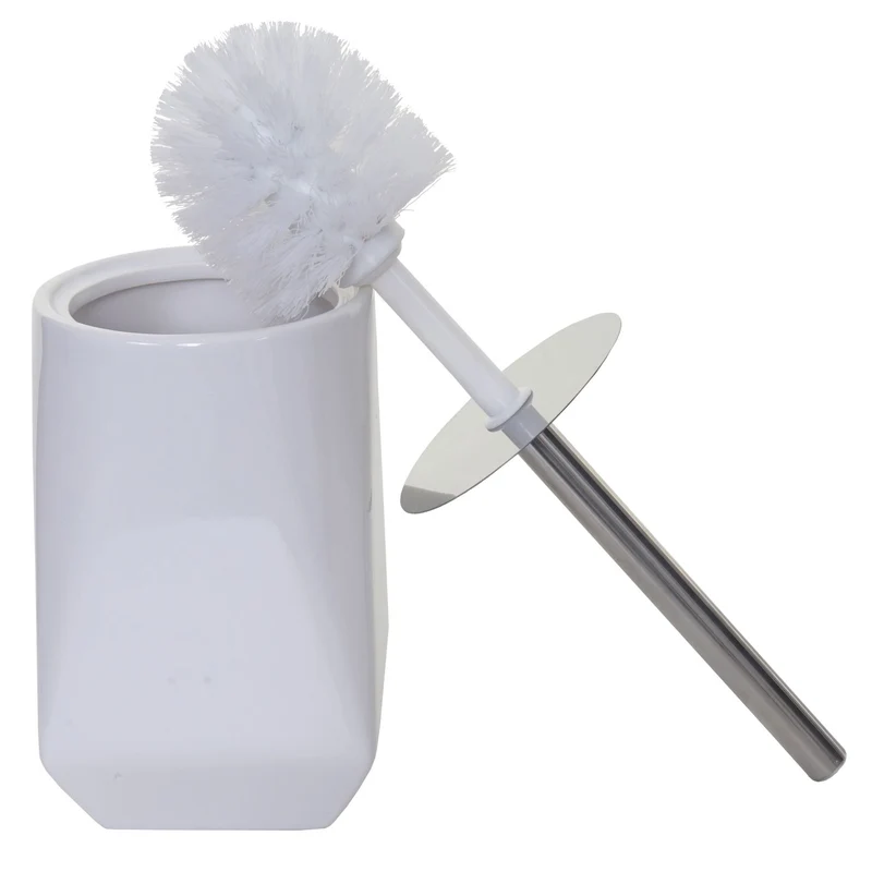 Ensemble d'accessoires de salle de bain 5 pièces porte-brosse WC porte-brosse à dents en céramique blanc 04_0004839