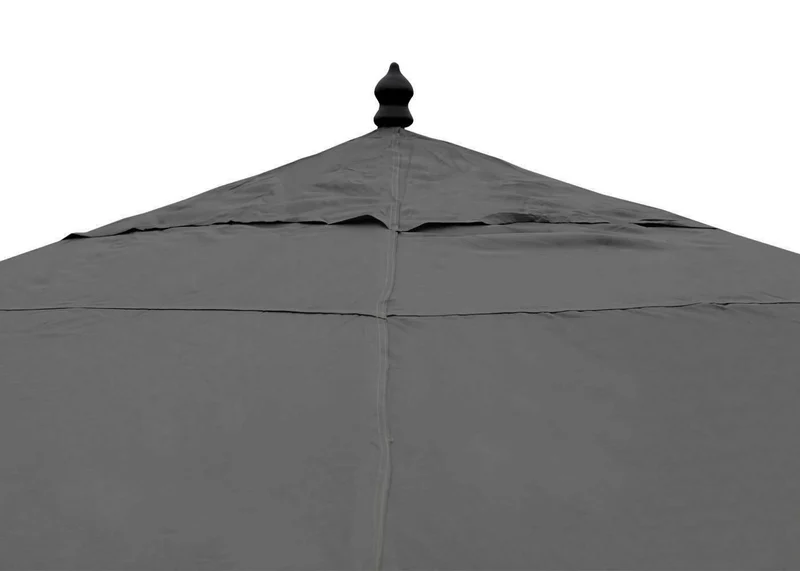 Pergola pavillon gazebo de jardin cadre stable de 7cm avec paroi latérale + moustiquaire gris 4x4m 04_0004091