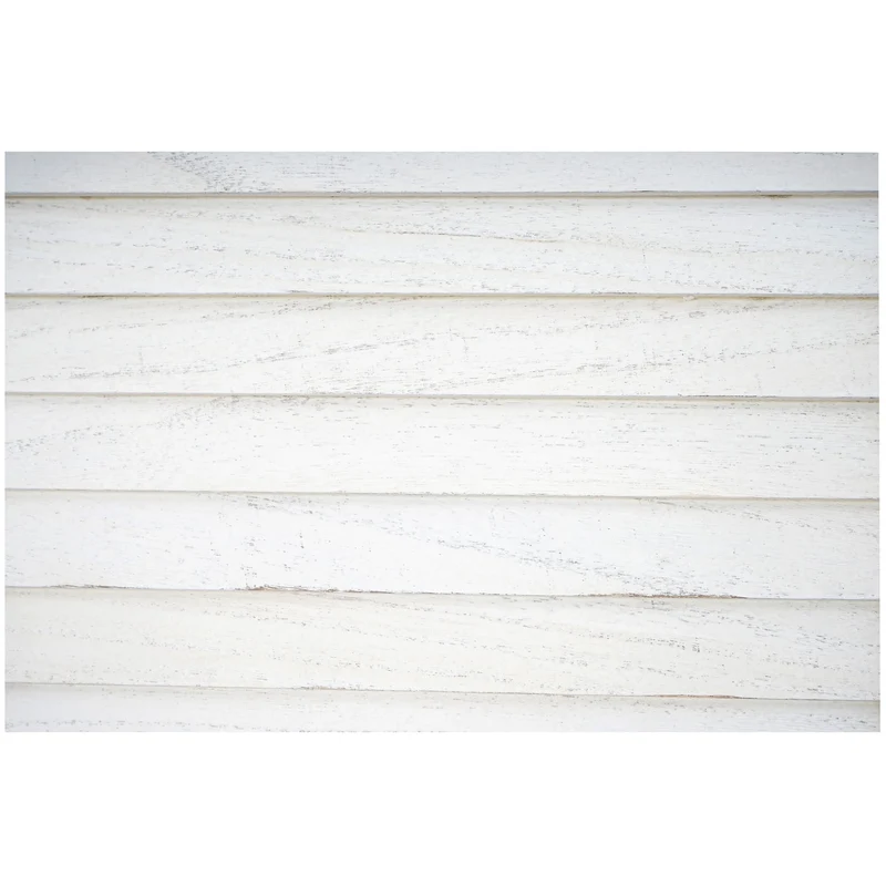 Paravent cloison de séparation 3 panneaux avec étagères 170x125cm aspect shabby en bois blanc 04_0003952