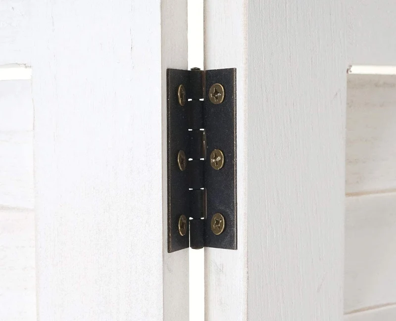 Paravent cloison de séparation pare-vue 6 panneaux 170x245cm en bois blanc 04_0003910