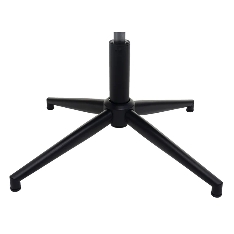 Fauteuil chaise de bureau salle à mager pivotante hauteur réglable synthétique gris foncé pied métal noir 04_0001862