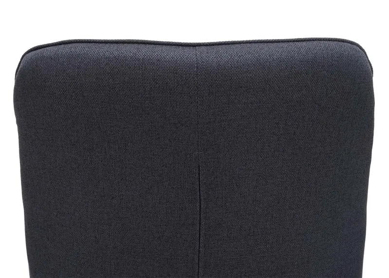 Chaise de salle à manger fauteuil de bureau en tissu gris foncé en acier design rétro 04_0002277