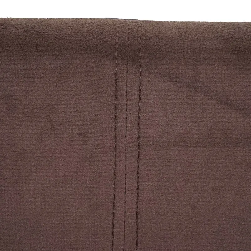 Chaise de salle à manger bureau visiteur design rétro en tissu marron pied en bois clair 04_0002139