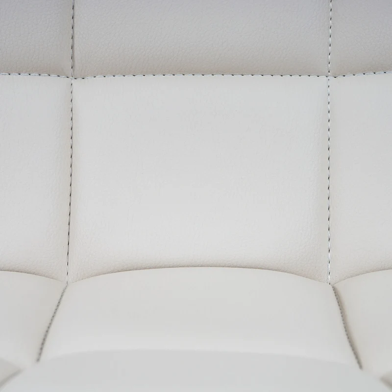 Chaise à manger cuisine design moderne et chic hauteur réglable pivotant en synthétique crème 04_0002211