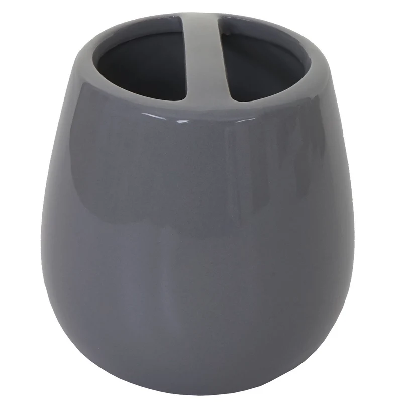 Set de 5 accessoires de salle de bain en céramique pour salle de bain gris 04_0003581