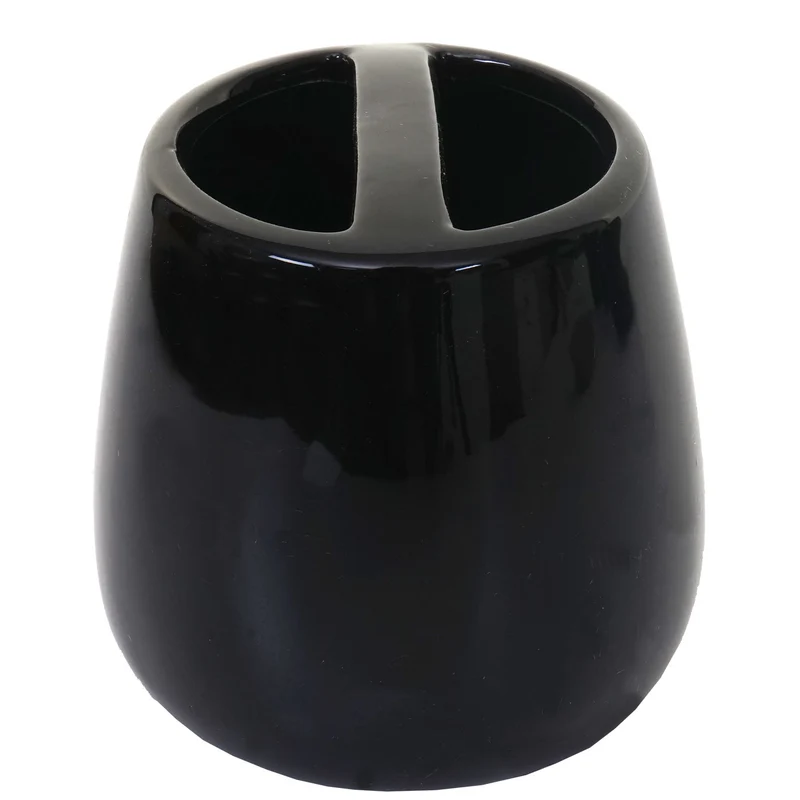 Set de 5 accessoires de salle de bain en céramique pour salle de bain noir 04_0004841
