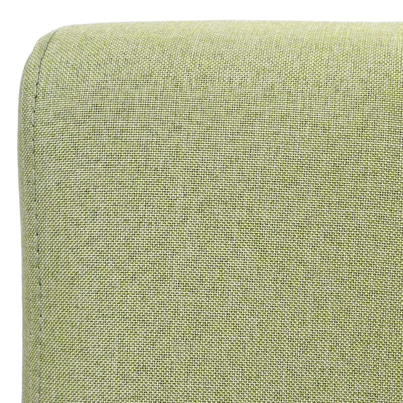 Lot de 2 chaises à manger en tissu vert pieds en bois design simple siège extra long 04_0000396