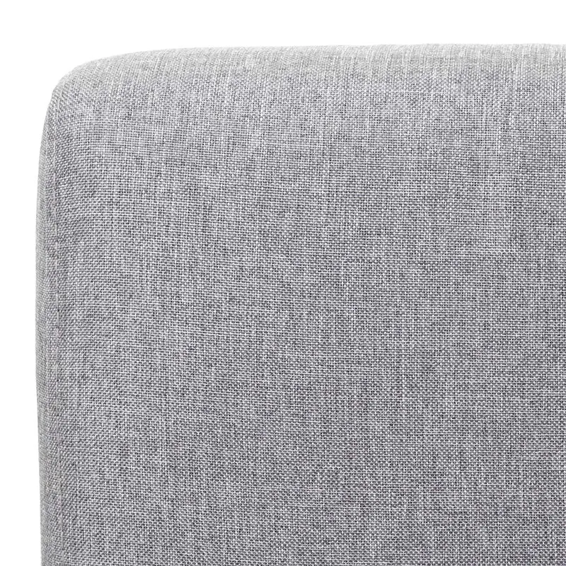 Lot de 2 chaises à manger en tissu gris clair pieds en bois design simple siège extra long 04_0000394