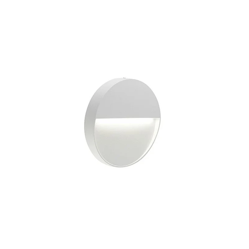 Balise de marche 3W LED 4000K géo ronde ligne blanche