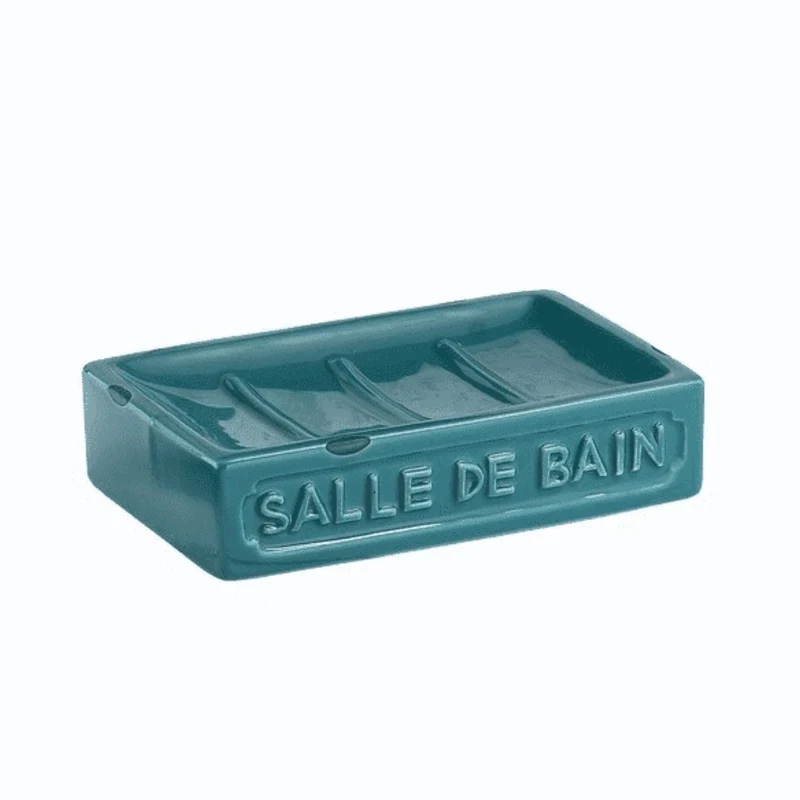 Porte-savon en céramique bleue Vivienne Gedy