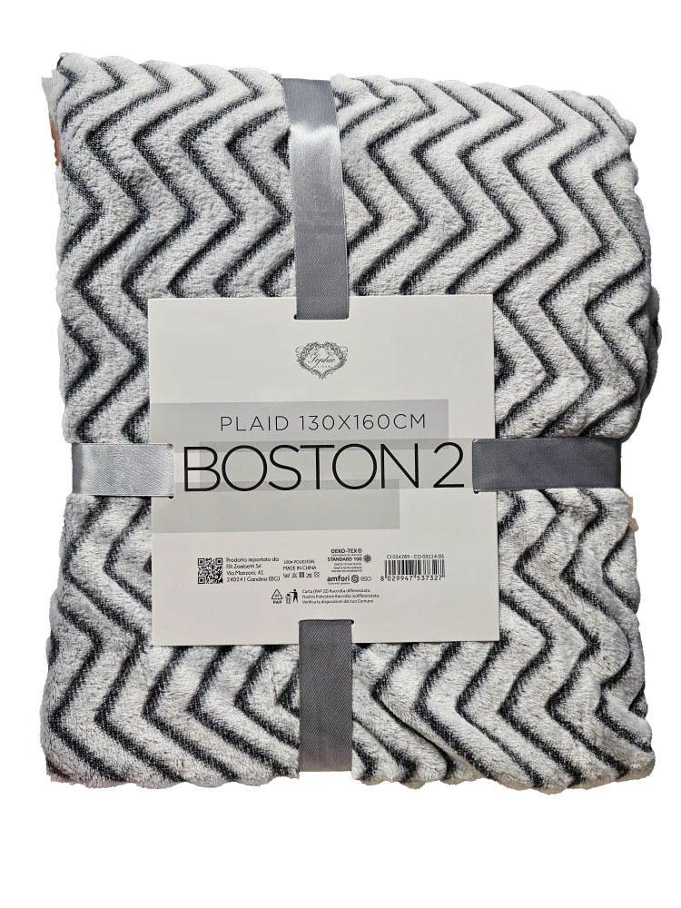 Plaid Boston 2 - 130 x 160 cm - Divers motifs
