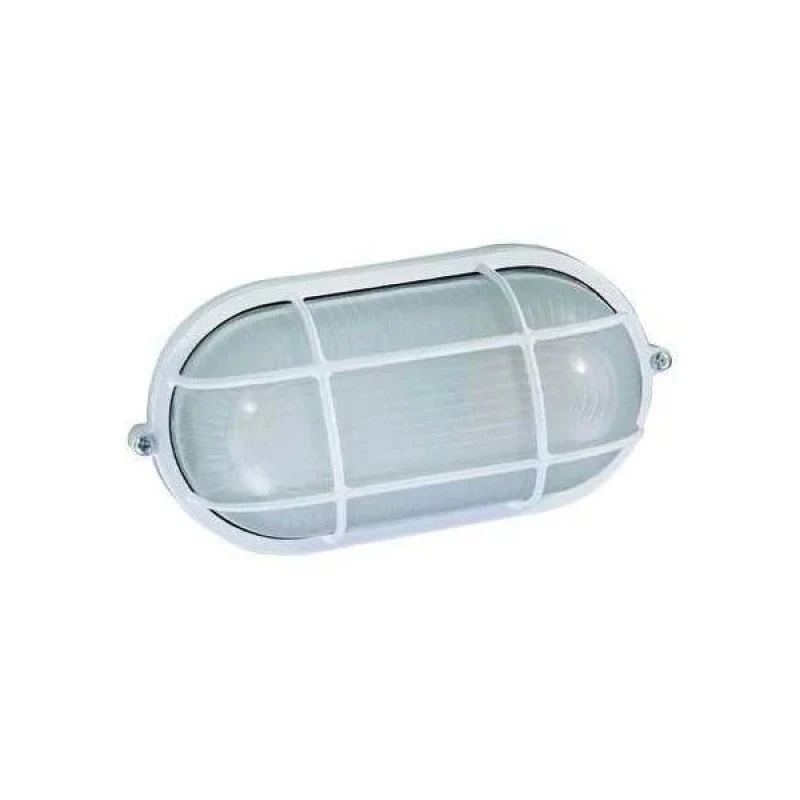 Plafonnier ovale E 27 - 60 W Couleur blanc