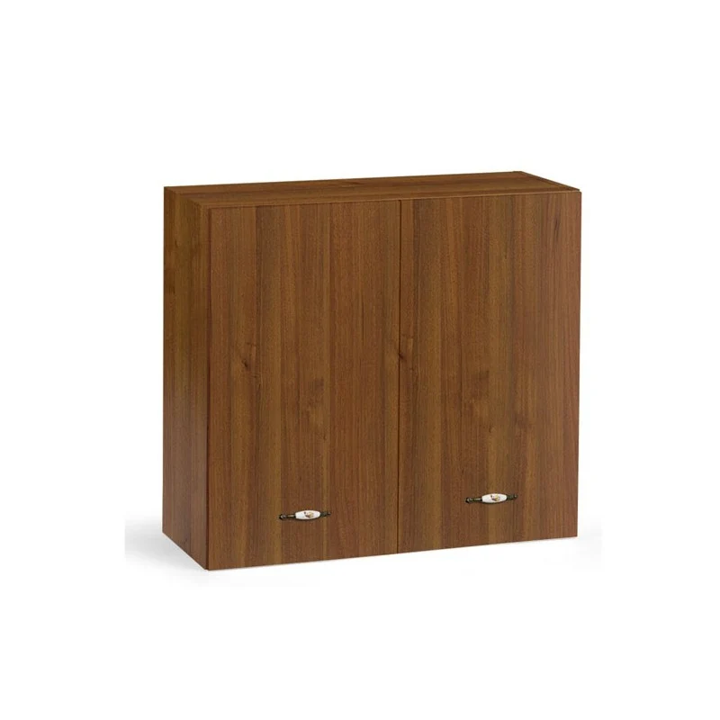 Meuble Haut de Cuisine Modulaire Noyer Ancien avec 2 Portes 80x32xH 72