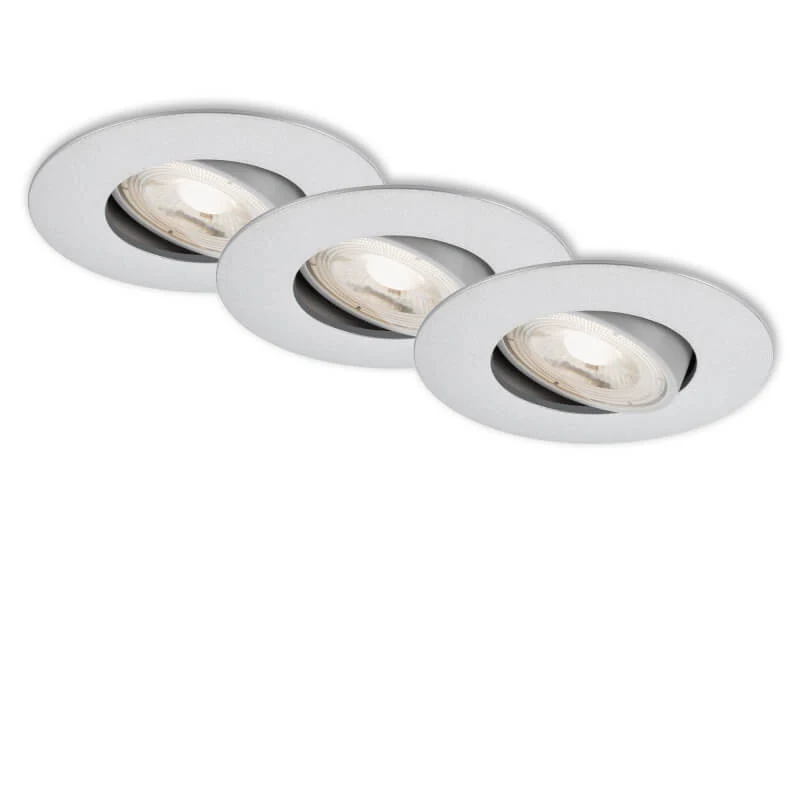 Lampe de récolte LED Ultraflache, Ø 9 cm, 5 W, Chrome-Mat
