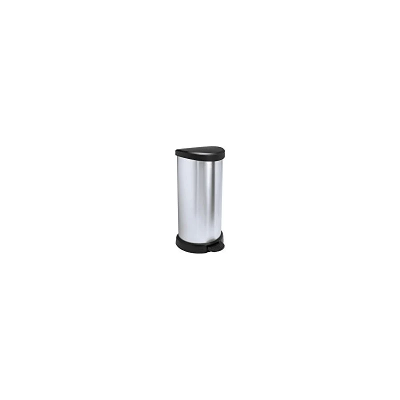 Poubelle à Pédale Déco 40 Lt Argent Mat Keter