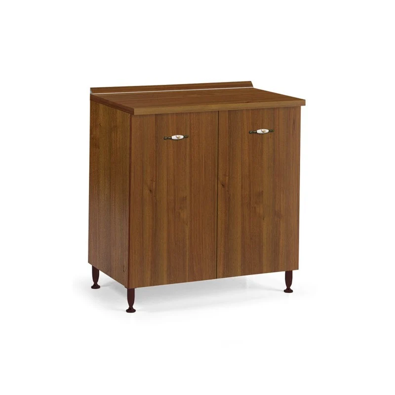 Meuble bas de cuisine Noyer Ancien, 2 portes, 80x50xH 85 cm