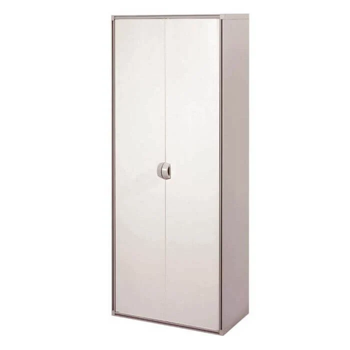 Armoire Tout-Étagères QBIK en Résine 2 Portes 3 Étagères 67x35xH169