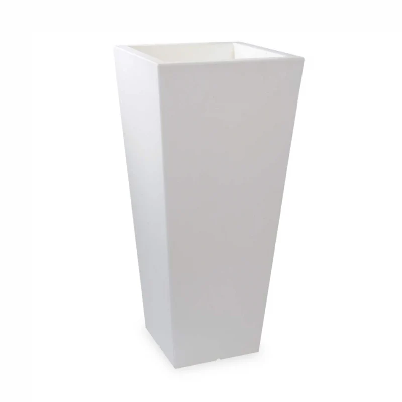 Vase lumineux carré de 85 cm de haut avec kit d'éclairage de jardin extérieur Hydrus.