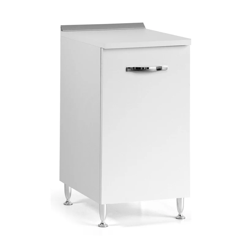 Meuble Bas de Cuisine Frêne Blanc 1 Porte 40x50xH 85