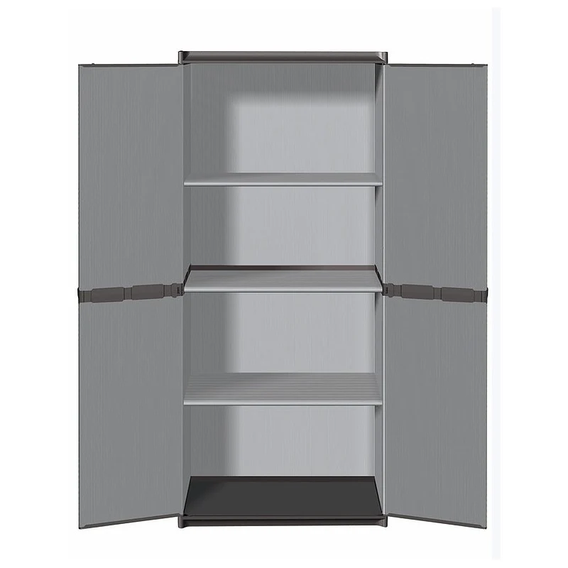 Armoire en Résine avec 4 Étagères et 2 Portes, 68 x 39,5 x H168 cm