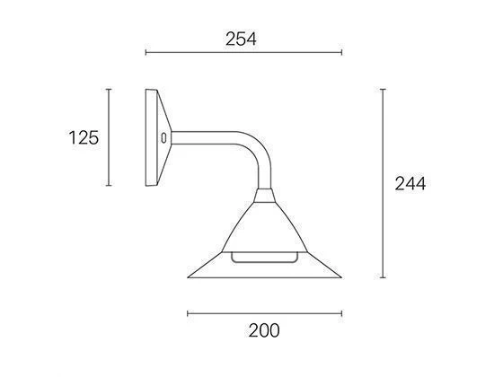 Applique murale LED 20W 4000K pétunia ligne corten