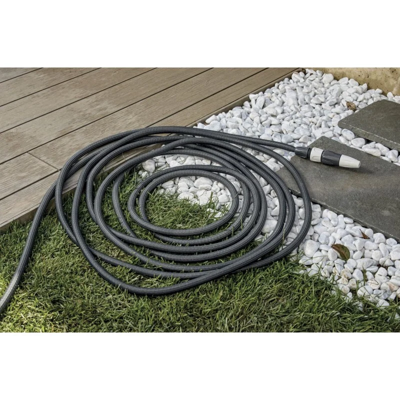 Tuyau en tissu auto-extensible fabriqué en Italie - Aquapop Gris Easy 30 m
