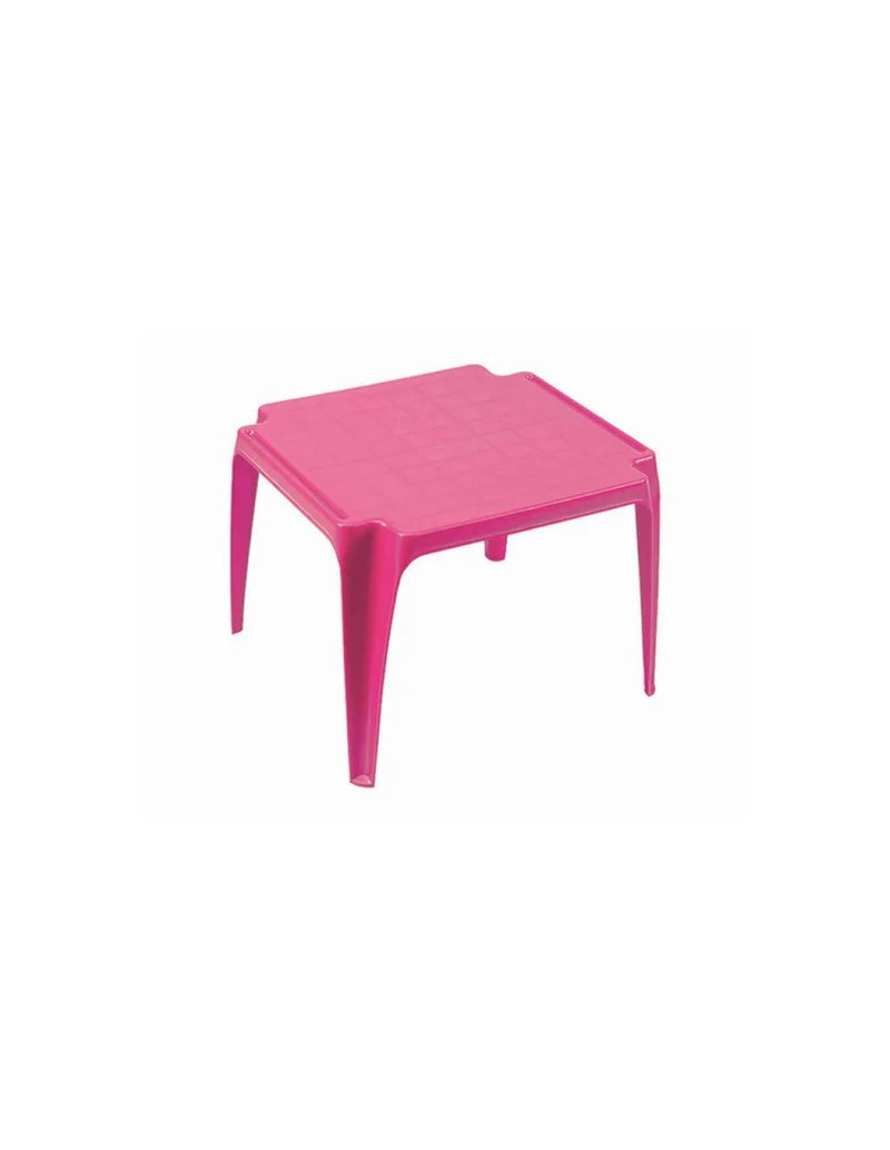 Table de jeu en plastique fuchsia pour enfant - 55x50x44cm