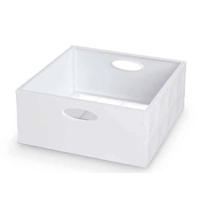 Boîte en cristal blanc H 14x31x31 cm