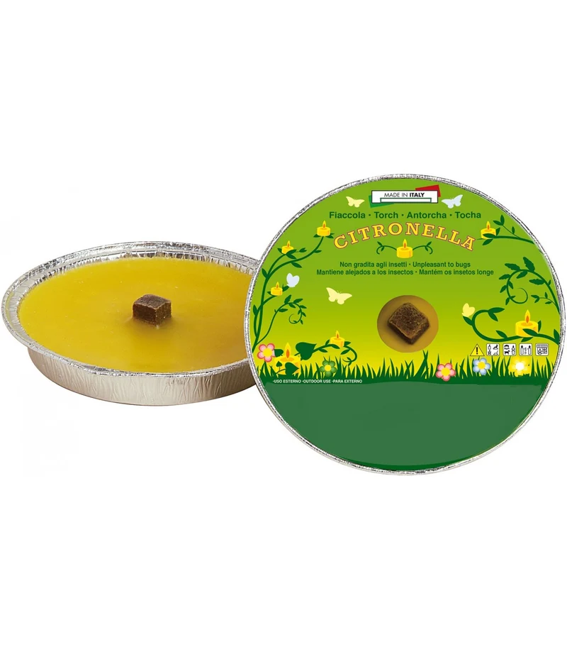 Bougie citronnelle en aluminium - Diamètre 16 cm