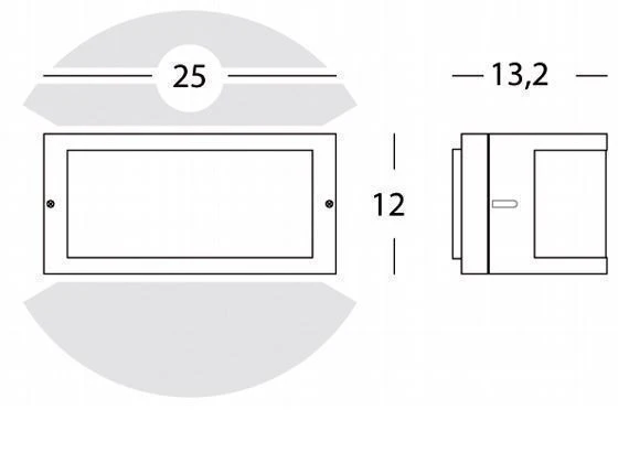Applique ouverte ligne Umbe E27 graphite