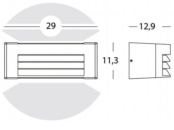 Applique murale E27 ligne Tosca graphite