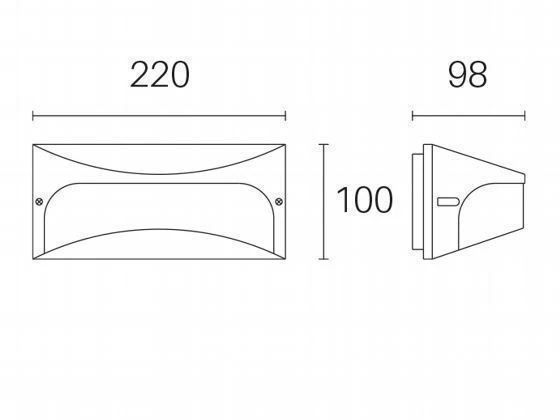 Applique 10W LED 4000K ligne dôme café