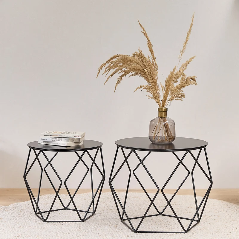 Couchtisch Sanna Metallplatte - 2er Set