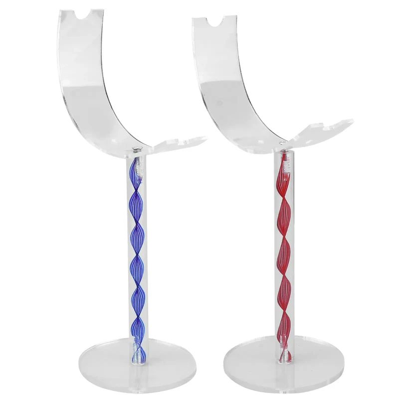 2 présentoirs à chaussures en acrylique transparent