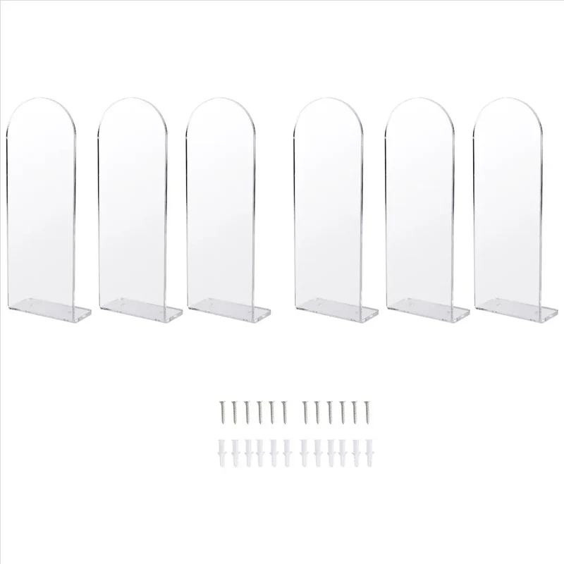 Étagère murale transparente pour présentoir à chaussures, 6 supports